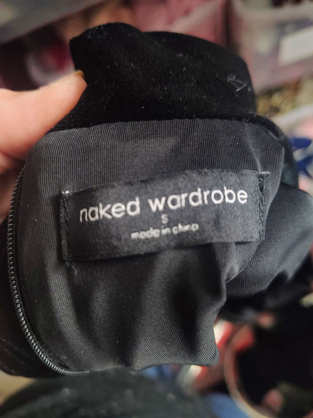 naked wardrobe Black Long-Sleeve Velvet Jumpsuit Size Small - Picture 5 of 5